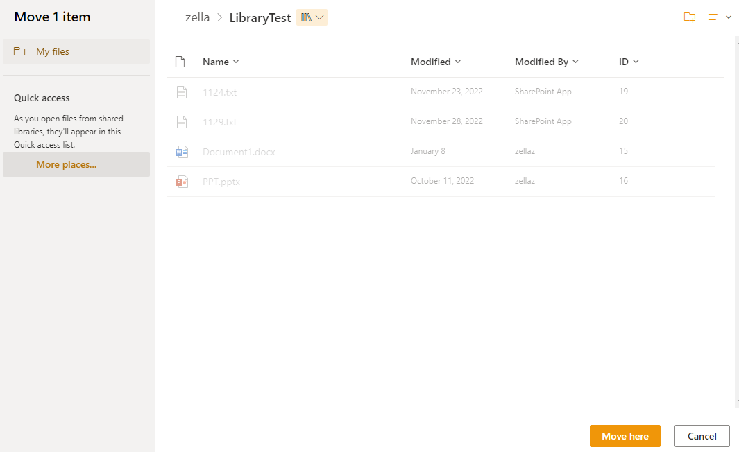 How can move a document folder from one document library into another ...