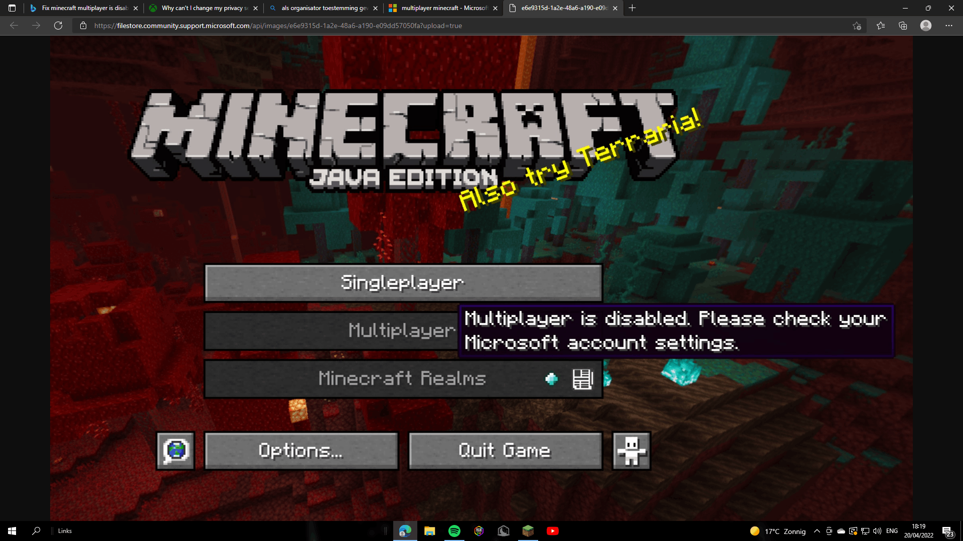 multiplayer minecraft - Microsoft Q&A