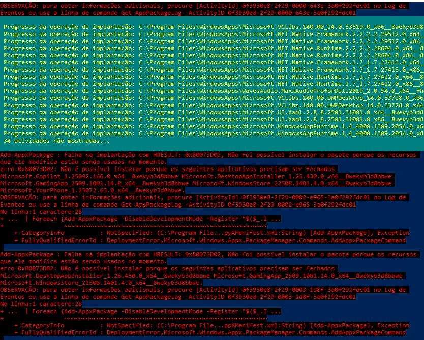 erro powershell