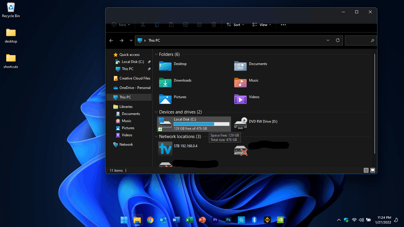 Windows explorer has a gray bar on the top - Microsoft Q&A