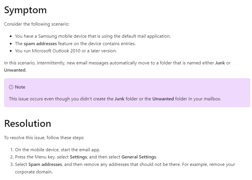 Outlook email inbox emails going into junk or deleted - Microsoft Q&A