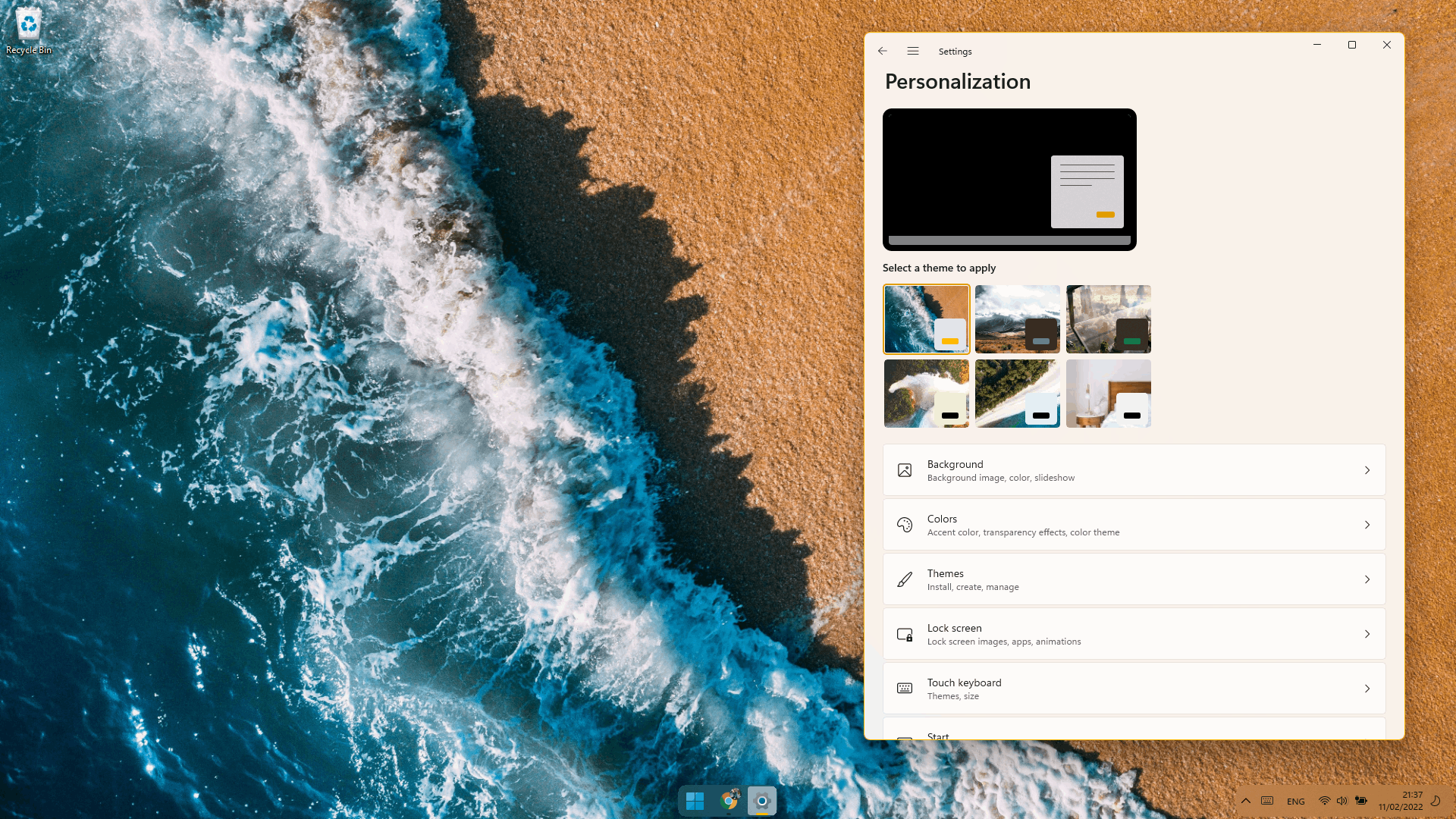 Windows 11 theme does not preview - Microsoft Q&A