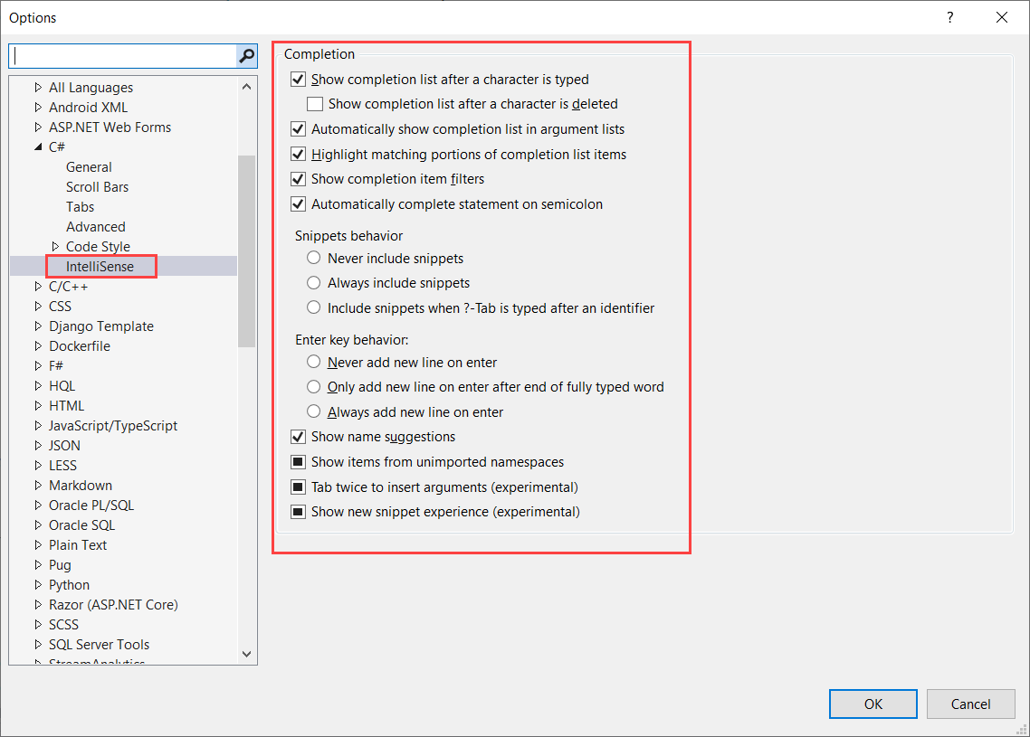 intellisense