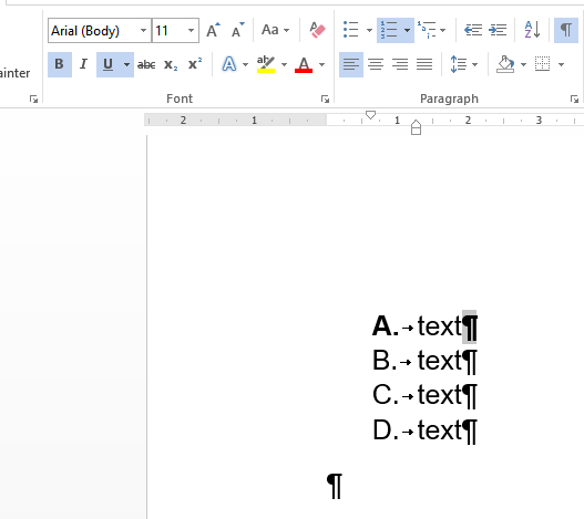 Underline a number in numbering list not showing - Microsoft Q&A