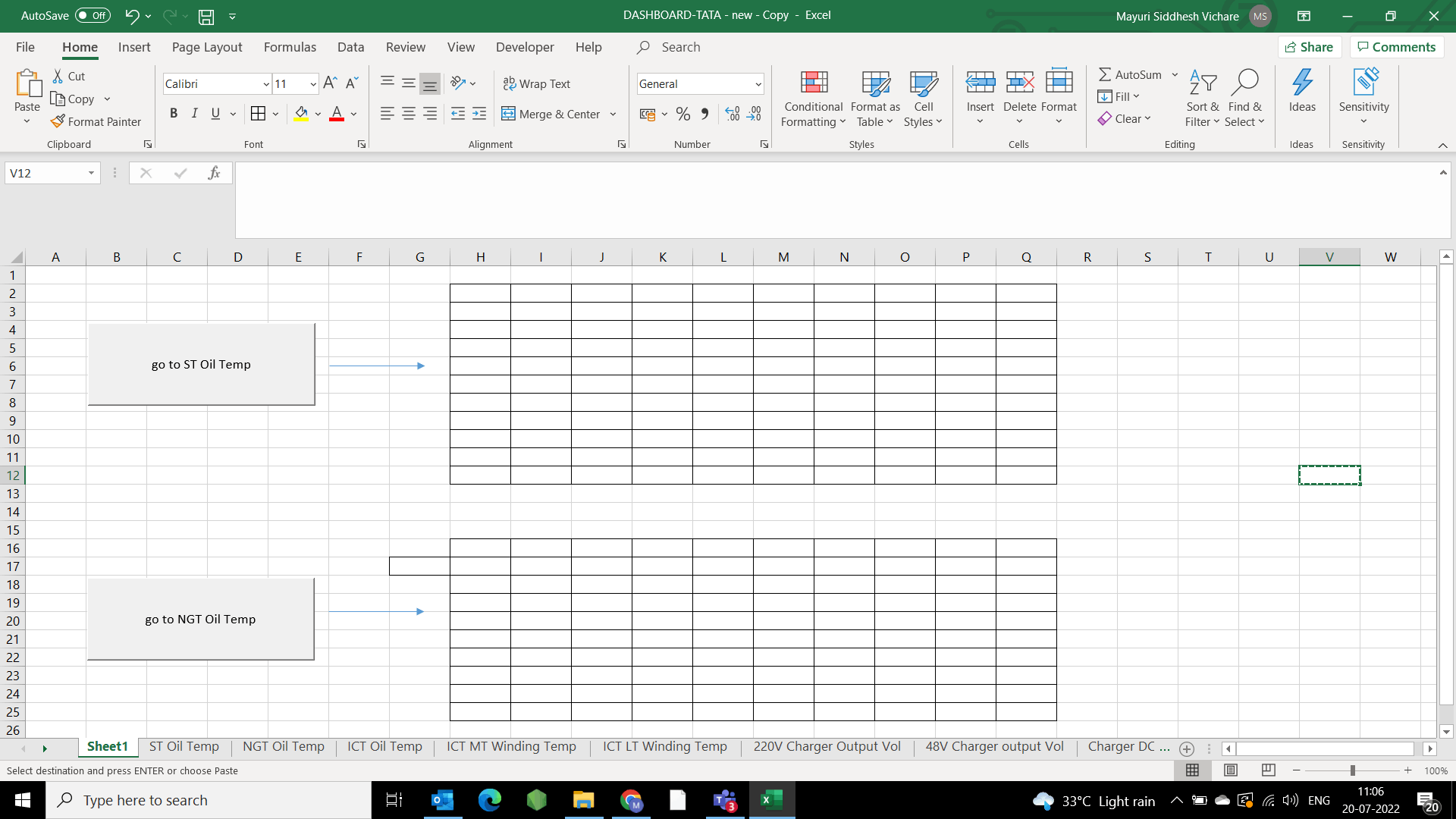 Need to open different tabs in excel from a single button - Microsoft Q&A