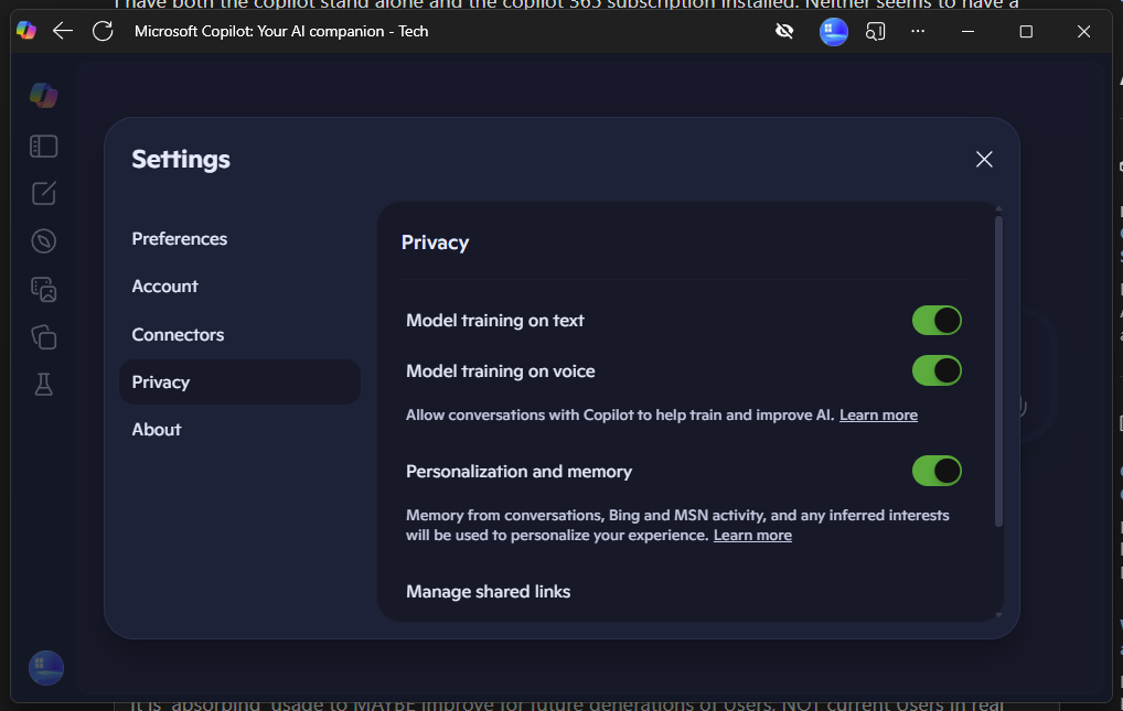How do I get memory feature in Copilot and Copilot 365? It is not ...