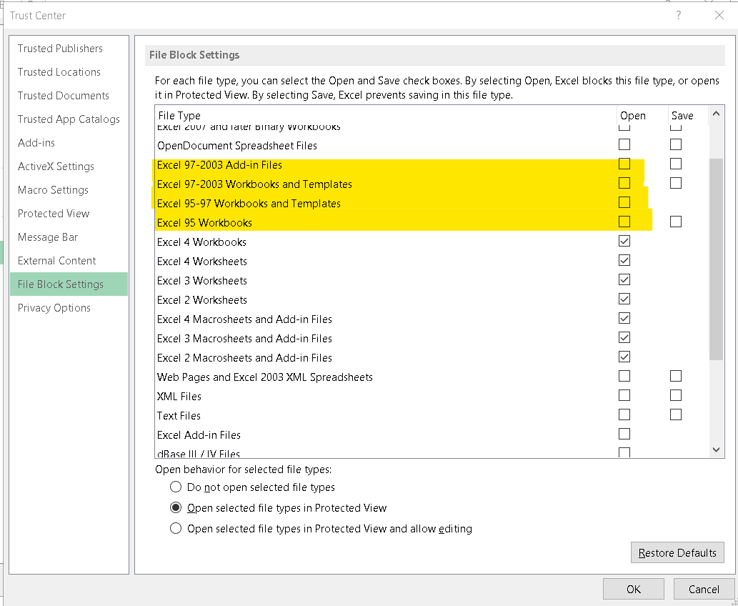 Opening a file in XL 365 - Microsoft Q&A