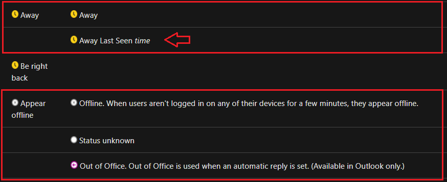 When using the Appear Offline status in MS Teams, does the 'Offline ...