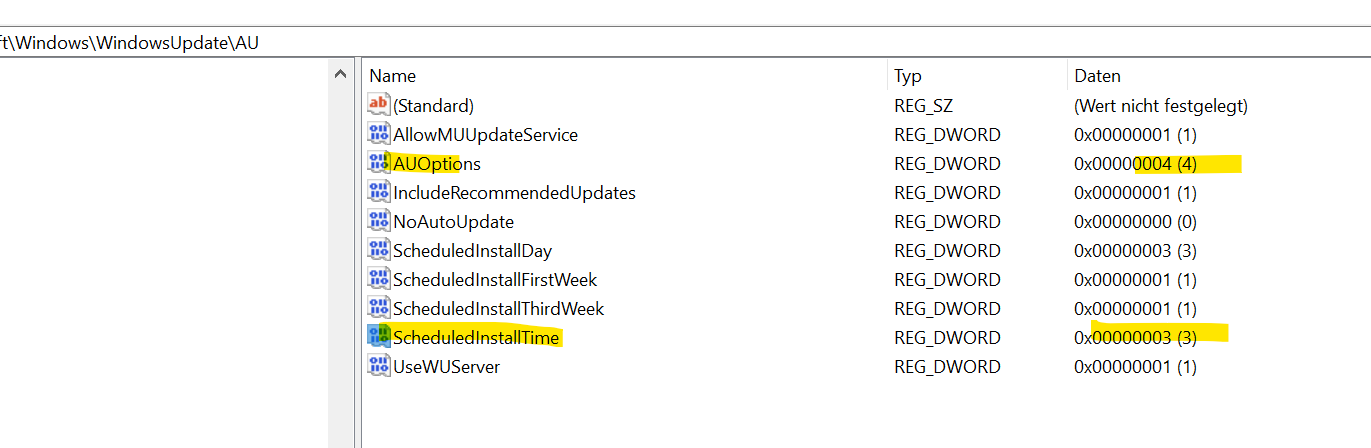 Windows10 Clients - GPO for ScheduledInstallTime - Microsoft Q&A