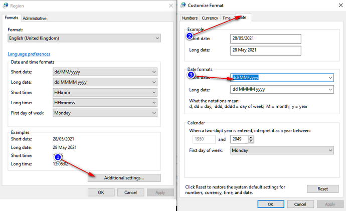 Region format settings won't apply properly - Microsoft Q&A