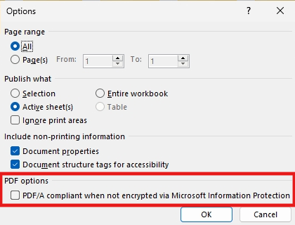 Excel pdf export - Microsoft Q&A