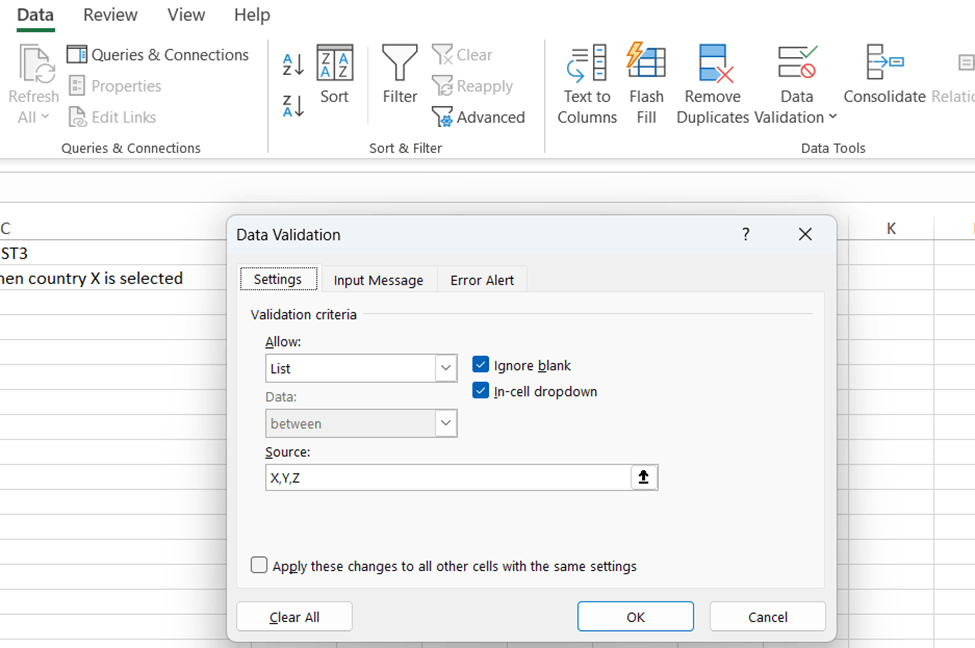 Formula in excel to make selection compulsory - Microsoft Q&A