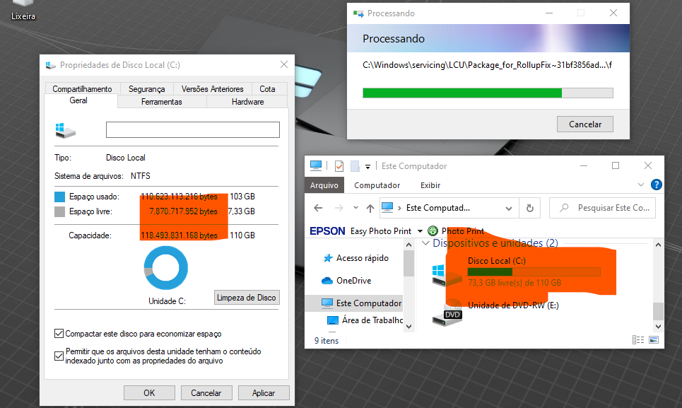 Windows 10 ocupando muito espaço no armazenamento - Microsoft Q&A