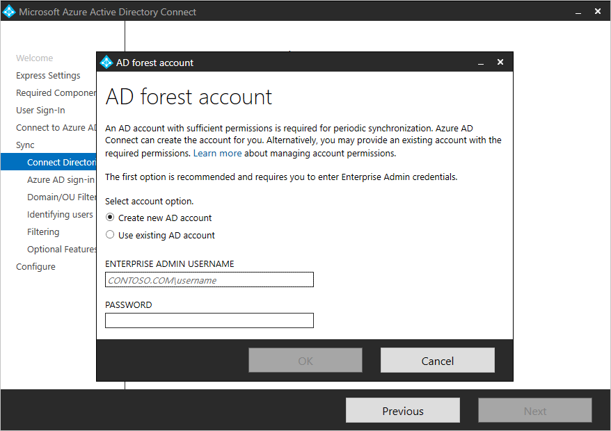 Migrating old Azure AD Connect to newly deployed Server with gMSA as the service account