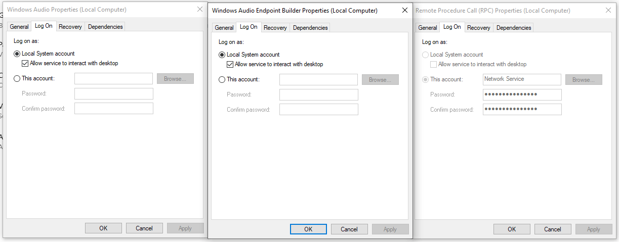 No computer audio Windows thinks the audio service is not running ...