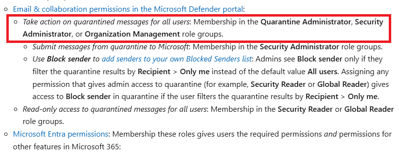 Microsoft 365 Group Quarantined Messages - Microsoft Q&A