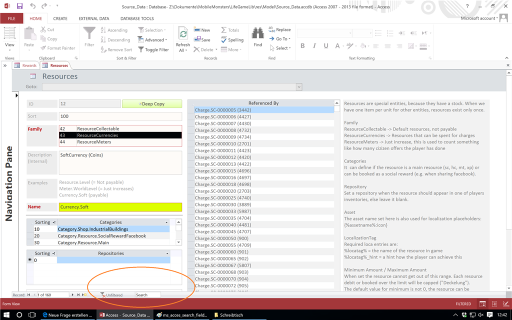 Records search field covert by scrollbar - Microsoft Q&A
