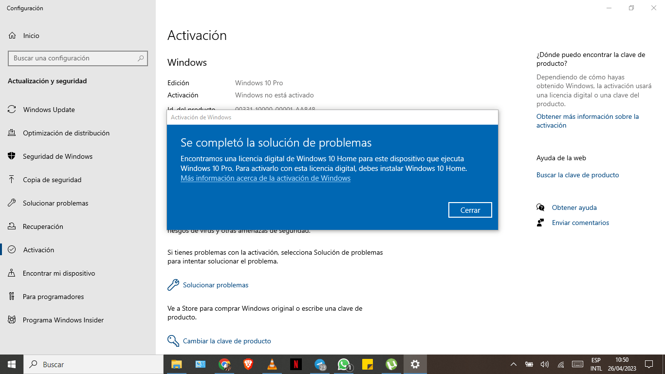 No puedo activar mi windows 10 pro error 0xC004F074 - Microsoft Q&A