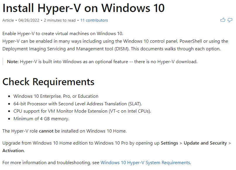 how to install hyper v in windows 11 home edition? - Microsoft Q&A