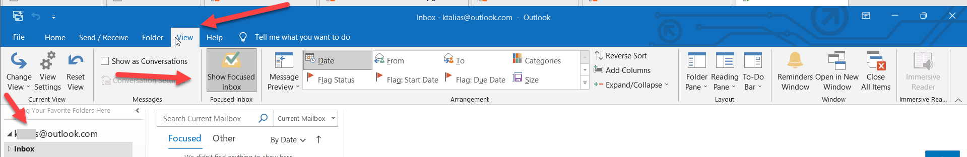 How do you turn off the focused inbox in Outlook 2021 if you have the ...