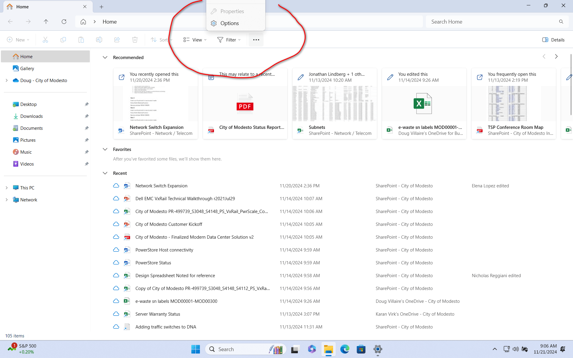 Windows File Explorer pop up windows for setting cannot be viewed when ...