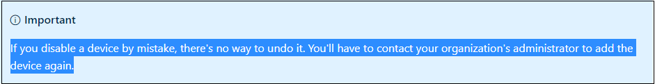 Device became inactive in MSFT account device page, but I need ...