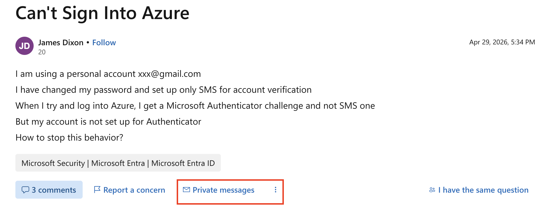 Can't Sign Into Azure - Microsoft Q&A
