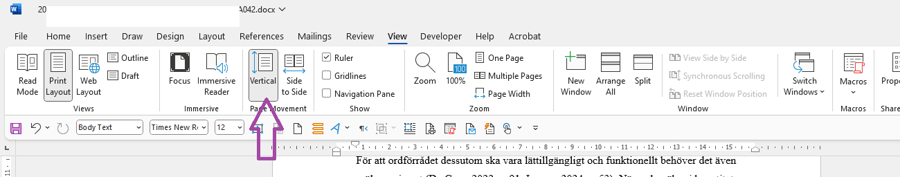 Word - Page move - Side-to-Side - Bug - Microsoft Q&A