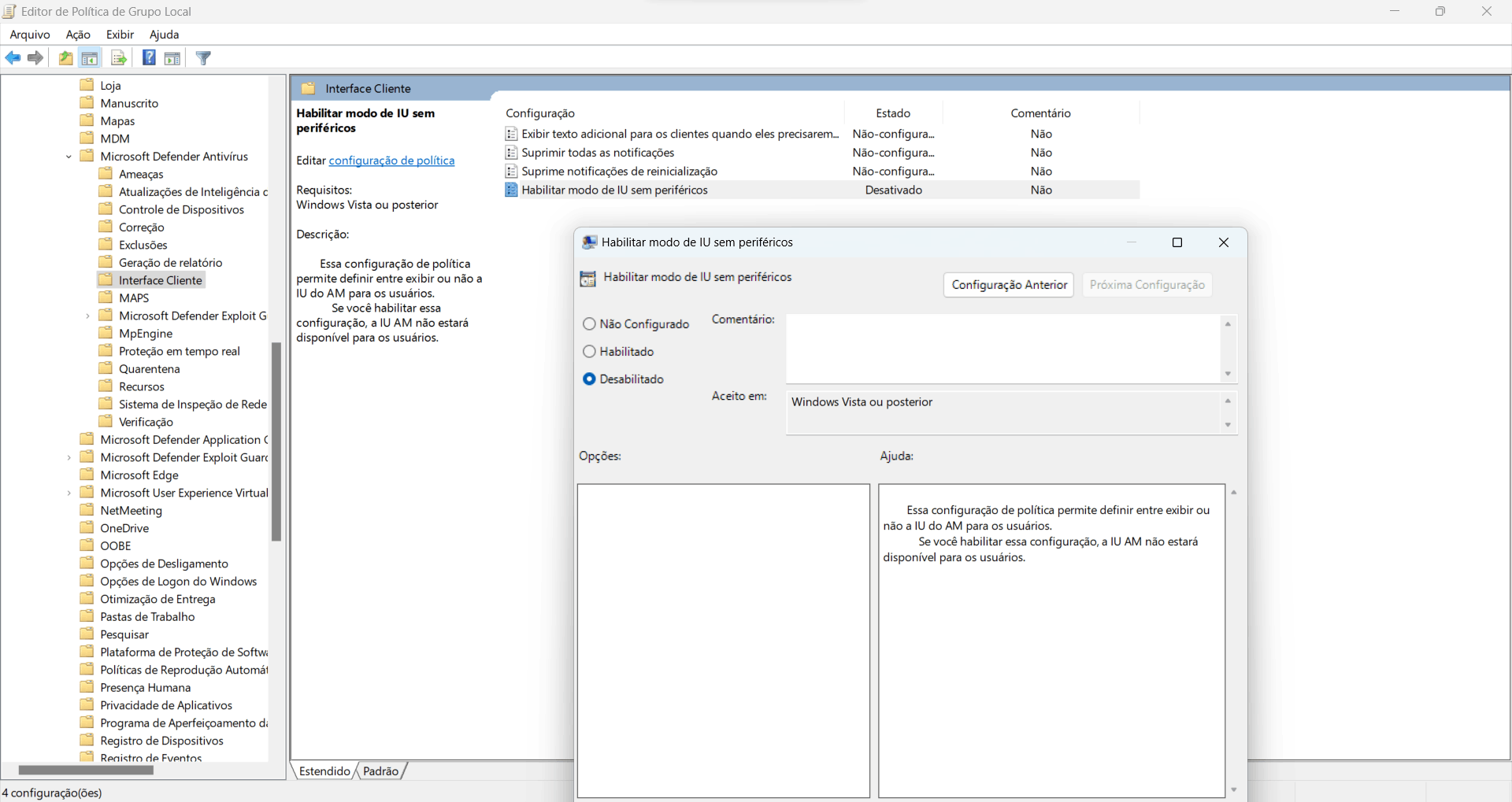 Windows Defender - Seu administrador de TI limitou o acesso a algumas ...