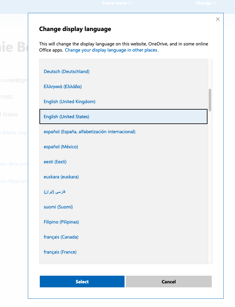 OneDrive not updating language settings - Microsoft Q&A