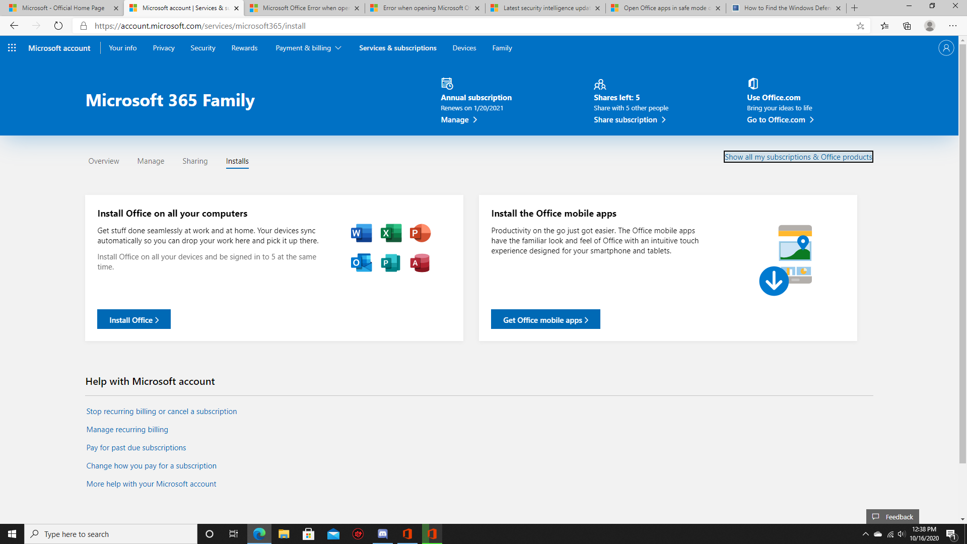 Microsoft Office Error when opening applications - Microsoft Q&A