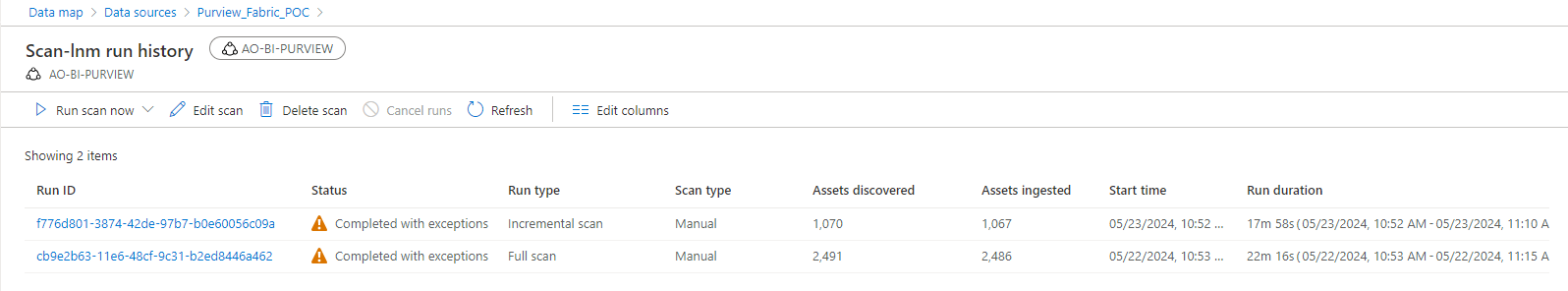 Data Sources Exception