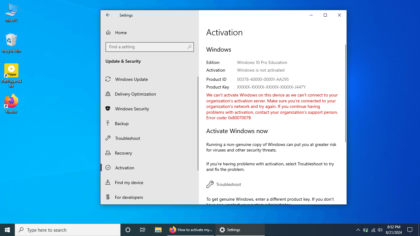 How to activate my window 10 in my pc? - Microsoft Q&A