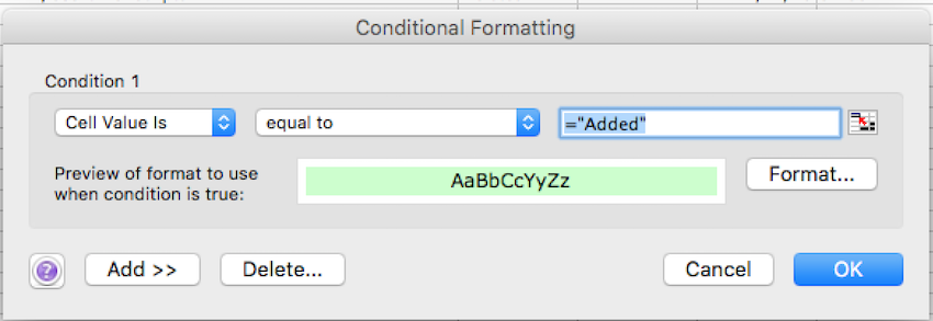 Highlight a row based on the conditional value of 1 cell - Microsoft Q&A