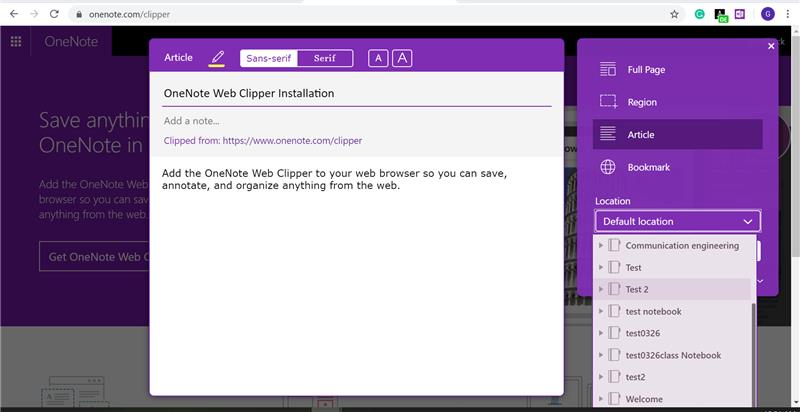 OneNote Chrome Web Clipper Extension cannot find OneNote Class ...