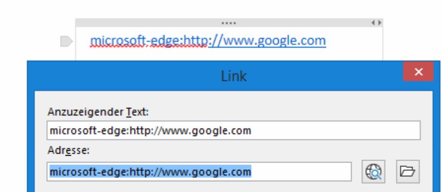 One Note Hyperlinks for browser=especific URLs - Microsoft Q&A