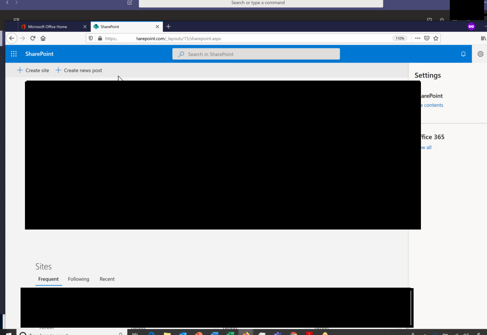Sharepoint online start page issue - Microsoft Q&A
