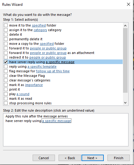 Set up auto reply for one recipient in Exchange2016 - Microsoft Q&A