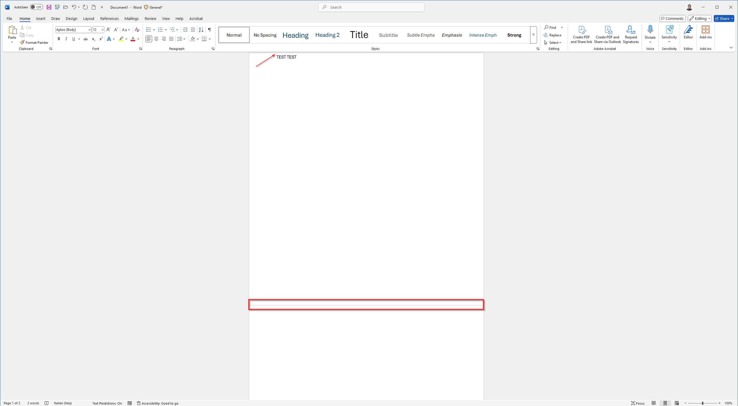 Issue on word page - Microsoft Q&A