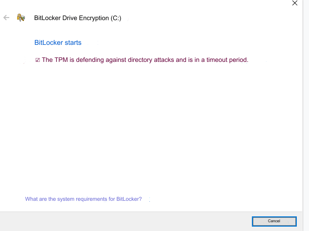 Bitlocker timeout period - Microsoft Q&A