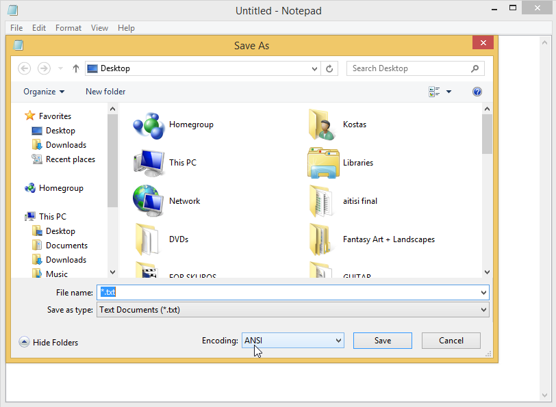 Search in File Explorer doesn't find anything when searching for ANSI ...