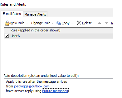 Set up auto reply for one recipient in Exchange2016 - Microsoft Q&A