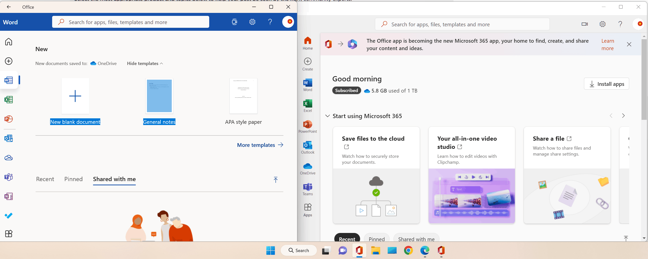 Why do I have two versions of the Office launcher apps in Windows 11 ...