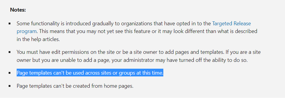 Apply page templates from one SharePoint site to another - Microsoft Q&A