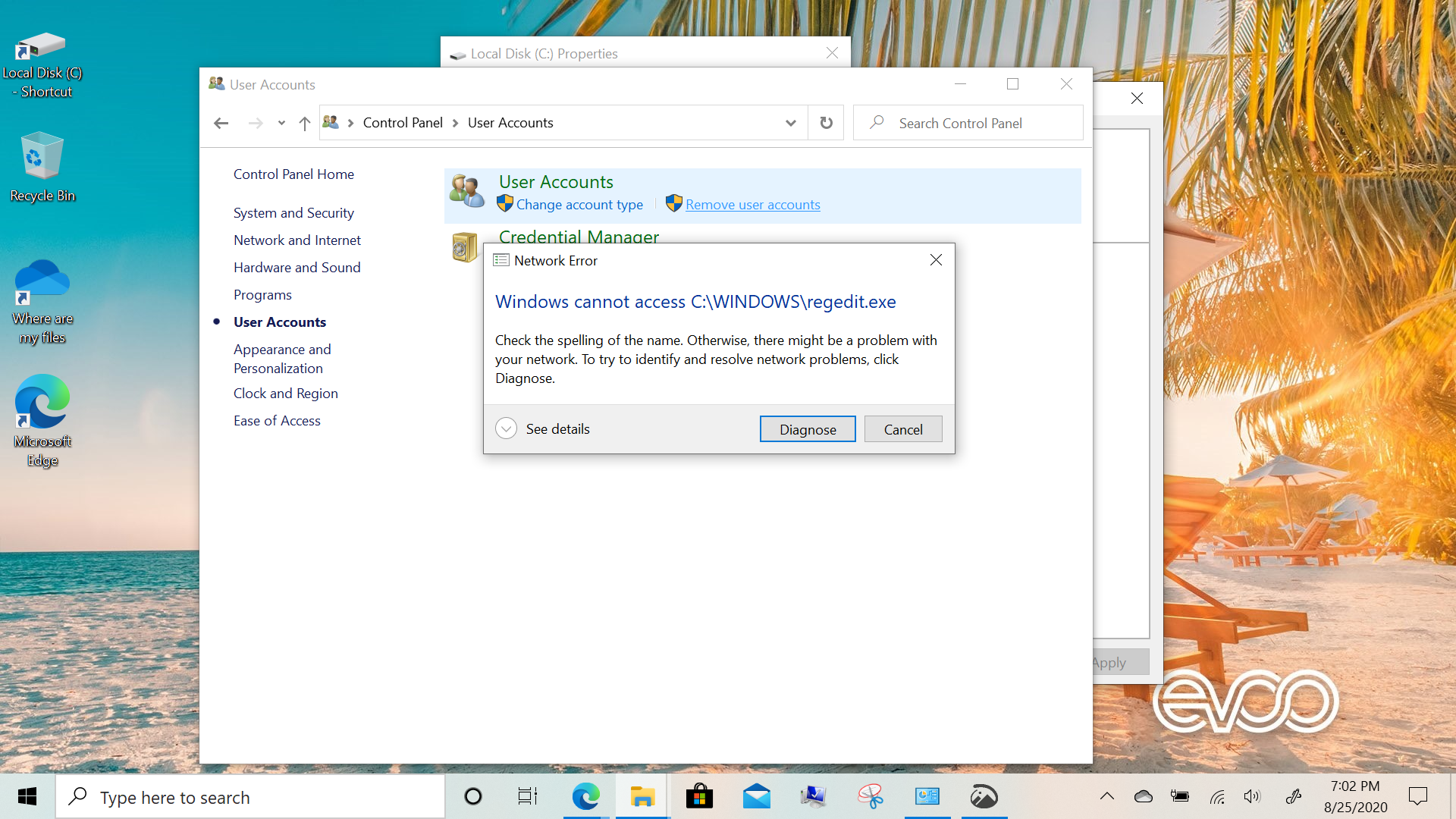 How Do I regain Properties and access to my Local disk (C ...