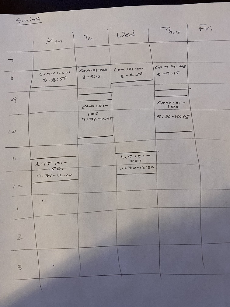 Access report that looks like weekly class schedule - Microsoft Q&A
