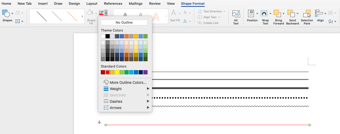 Formatting changes on horizontal lines reverting to default after ...