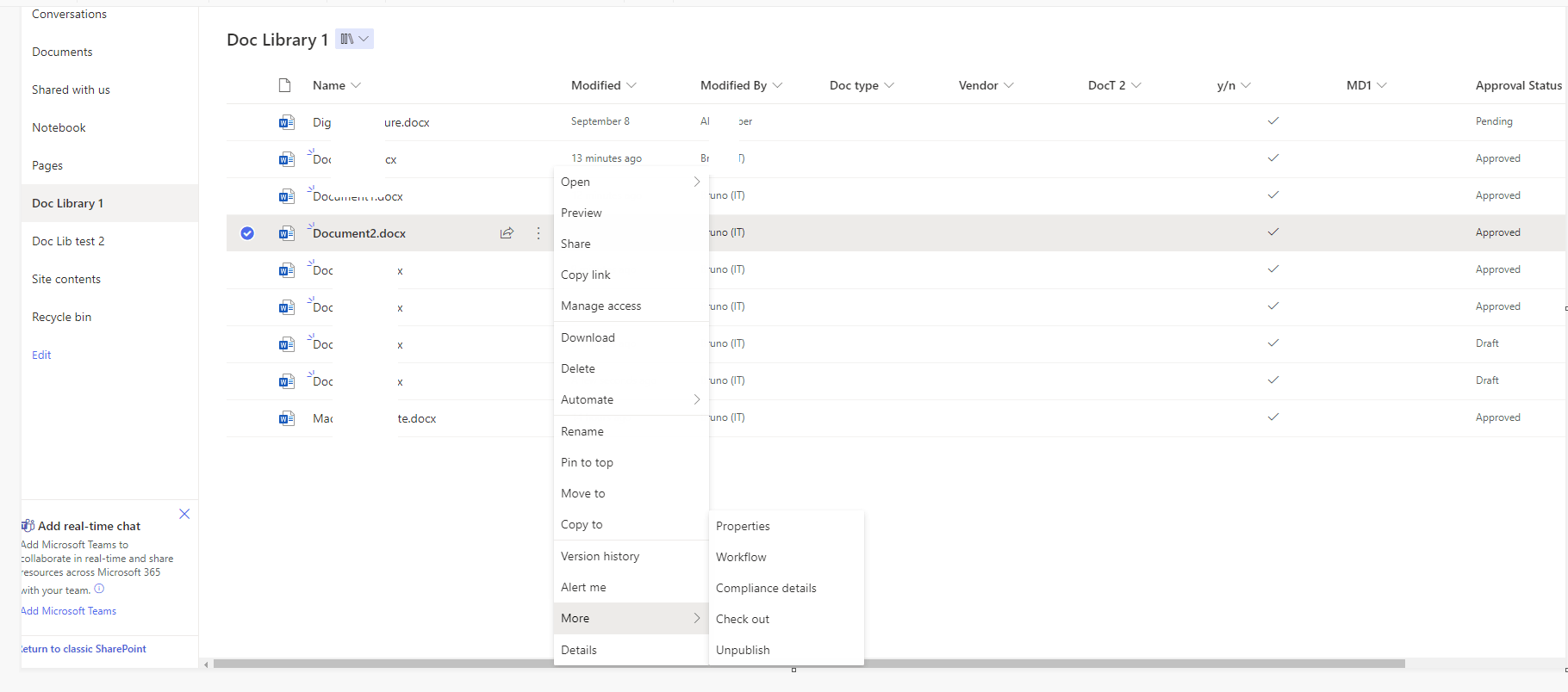 Don't have publish command in the ellipsis menu of a file in SharePoint ...