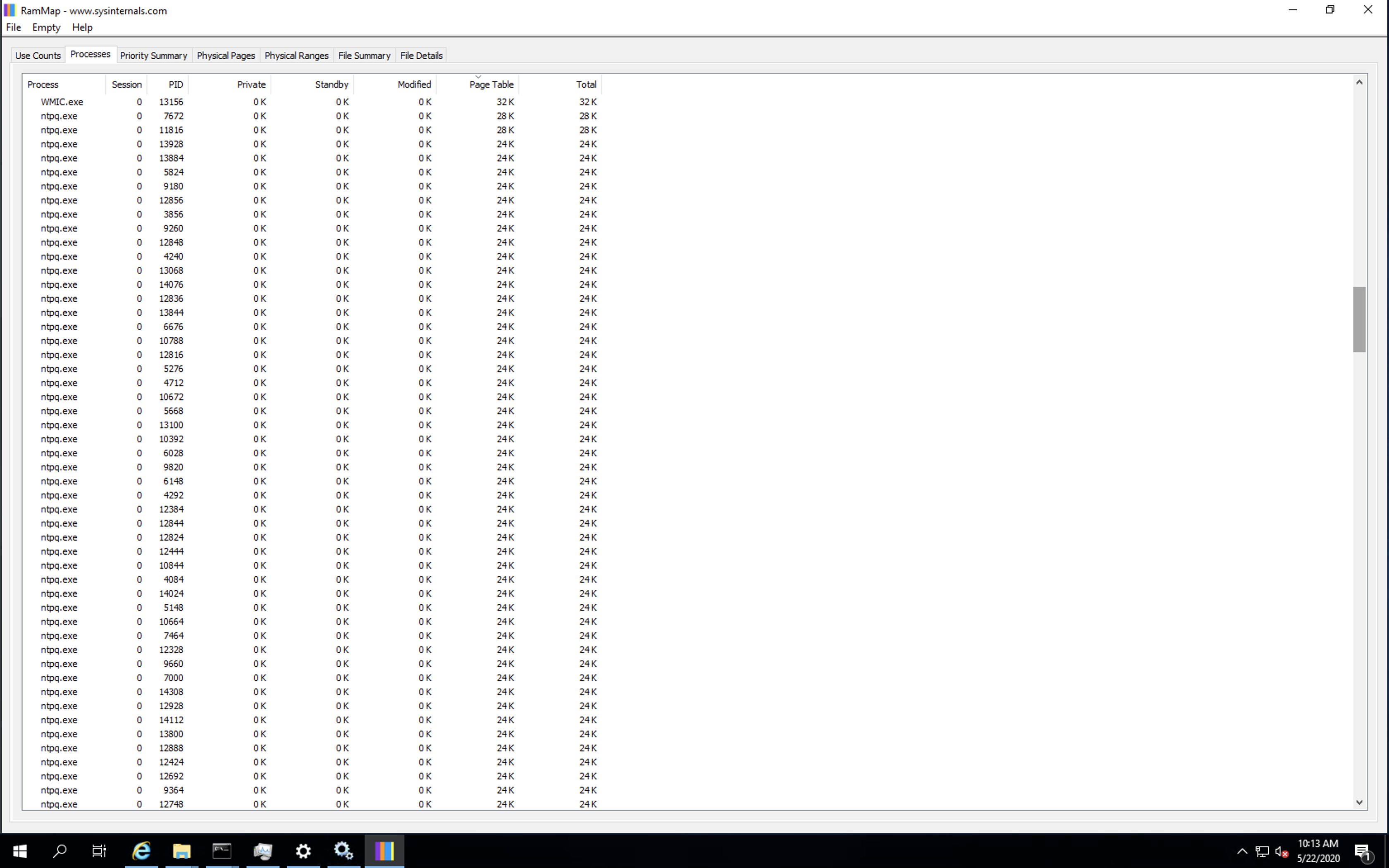 Windows 2019 server NTP increases memory utilisation by acquiring page ...