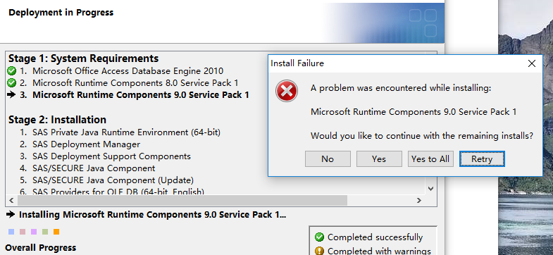 Can't install microsoft runtime components 9.0 sp1 - Microsoft Q&A